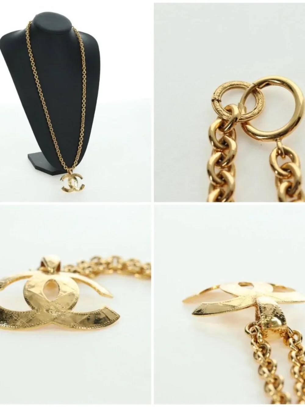 CHANEL CC Necklace metal Gold Tone CC Auth am11252SAM